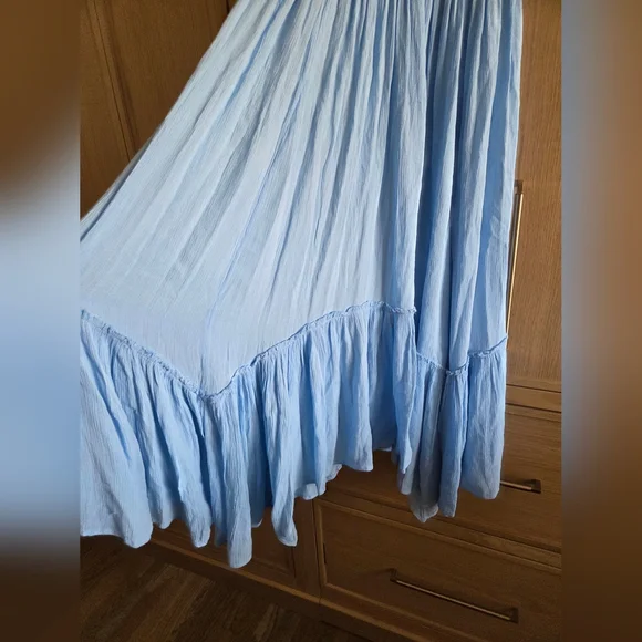 Free People Fun In The Sun Maxi Dress Lightweight Asymetrical Hem - Picture 7 of 8